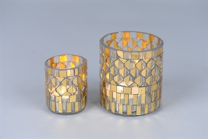 Windlicht, Belle verre Ø6x H7cm, doré Windlicht, Belle verre Ø6x H7cm, doré