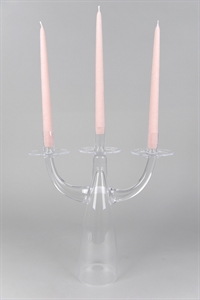 Kerzenständer, Triune 3 Spitzkerzen - H42cm, klar Kerzenständer, Triune 3 Spitzkerzen - H42cm, klar