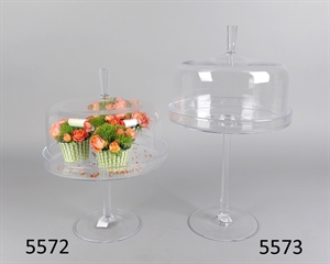 Glasschale, mit Fuss & Glocke Ø30x H50cm, klar Glasschale, mit Fuss & Glocke Ø30x H50cm, klar