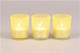 Windlicht, Ton sur Ton - 5.5x 6.5cm, yellow Windlicht, Ton sur Ton - 5.5x 6.5cm, yellow