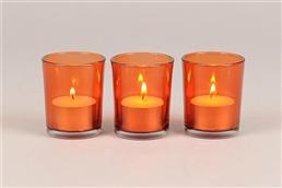 Windlicht, Ton sur Ton - 5.5x 6.5cm, orange Windlicht, Ton sur Ton - 5.5x 6.5cm, orange