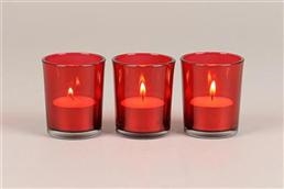 Windlicht, Ton sur Ton - 5.5x 6.5cm, rot Windlicht, Ton sur Ton - 5.5x 6.5cm, rot