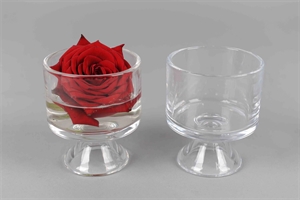 Glasvotiv, auf Fuß Ø8.8 x H10.5cm, klar Glasvotiv, auf Fuß Ø8.8 x H10.5cm, klar