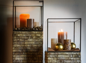 Vitrine, burn antik 30x 30x H30cm, schwarz Vitrine, burn antik 30x 30x H30cm, schwarz