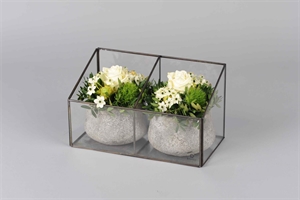 Vitrine, burn antik L31x 16x H18cm, schwarz Vitrine, burn antik L31x 16x H18cm, schwarz
