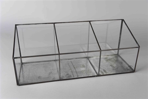 Vitrine, burn antik L46x 15x H18cm, schwarz Vitrine, burn antik L46x 15x H18cm, schwarz