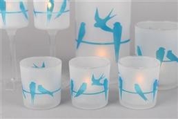 Windlicht, Hirondelle - 7.3 x 8cm, blau Windlicht, Hirondelle - 7.3 x 8cm, blau