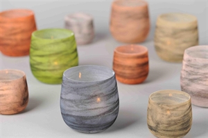 Votiv, Glas Tornadic Ø7x H7cm, grau Votiv, Glas Tornadic Ø7x H7cm, grau