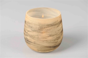 Votiv, Glas Tornadic Ø10x H10cm, cream Votiv, Glas Tornadic Ø10x H10cm, cream