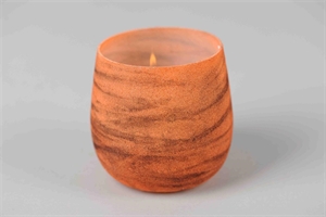 Votiv, Glas Tornadic Ø10x H10cm, orange Votiv, Glas Tornadic Ø10x H10cm, orange