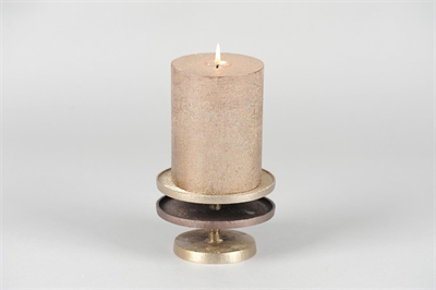 Kerzenständer, Alu Ø13x H8cm, gold mink
