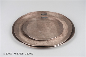 Rundschale, Alu Ø35x H2cm, copper mink