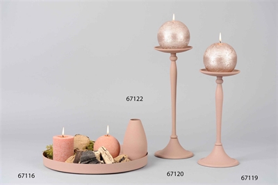 Kerzenständer, Alu Ø12 x H27.5cm, skin tone