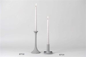 Kerzenständer, Alu Ø10 x H25cm, grau tone