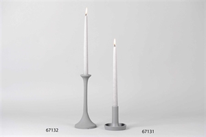 Kerzenständer, Alu Ø10 x H25cm, grau tone Kerzenständer, Alu Ø10 x H25cm, grau tone