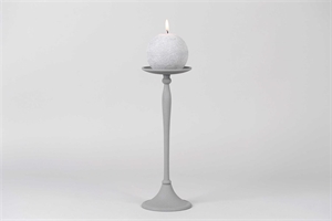 Kerzenständer, Alu Ø12 x H33.5cm, grau tone