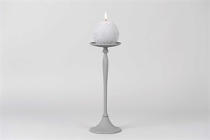 Kerzenständer, Alu Ø12 x H33.5cm, grau tone Kerzenständer, Alu Ø12 x H33.5cm, grau tone