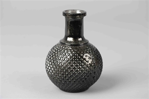 Vase- & Kerzenhalter, Glas Arabiese Ø11x H14.5cm, grau