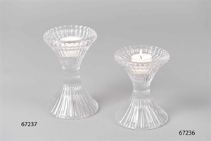 Kerzenständer, Ø10x H16cm, klarglas