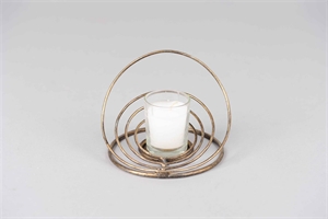 Windlicht, Metall/ Glas - L14x 13x H12cm, bronce Windlicht, Metall/ Glas - L14x 13x H12cm, bronce