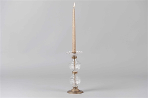 Kerzenständer, Metall/ Glas - Ø11x H25.5cm, bronce Kerzenständer, Metall/ Glas - Ø11x H25.5cm, bronce