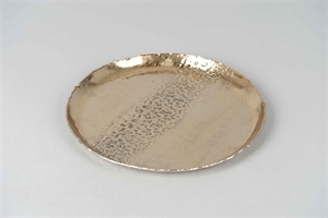 Alu-Rundschale, Vivid vintage Ø29x H2cm, gold Alu-Rundschale, Vivid vintage Ø29x H2cm, gold