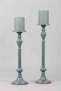 Kerzenständer, Spruzzi Set/2 - H49/56cm, grigi