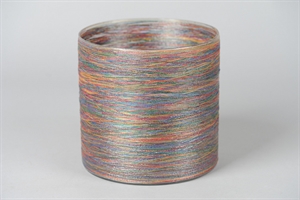 Windlicht, Drato Ø15x H15cm, bunta Windlicht, Drato Ø15x H15cm, bunta