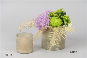 Windlicht, Drato Ø10x H10cm, creme Windlicht, Drato Ø10x H10cm, creme