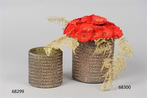 Windlicht, Twinkling stars Ø15x H16cm, gold Windlicht, Twinkling stars Ø15x H16cm, gold