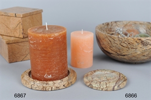 Untersetzer, Marmor Ø15x 2cm, ocker Untersetzer, Marmor Ø15x 2cm, ocker
