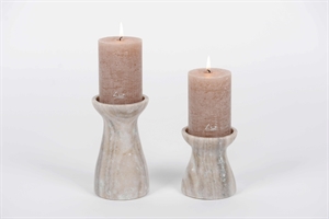 Kerzenständer, Marmor Ø9x H15cm, natur