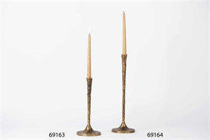 Kerzenständer, Metall Ø15x H35cm, messing antique