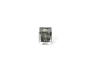 Kerzenständer, Glas Marbré L6x 6x H7cm, noir