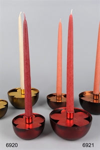 Kerzenständer, metall Demi boule Ø11x H7cm, rot