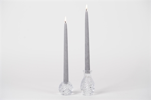 Kerzenständer, Glas Twizzler Ø7x H6.3cm, klar*
