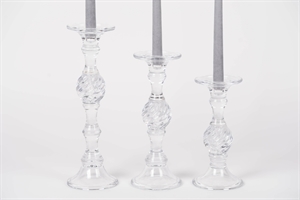 Kerzenständer, Twizzler Ø12x H30cm, glas Kerzenständer, Twizzler Ø12x H30cm, glas