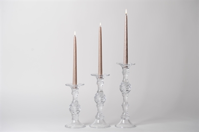 Kerzenständer, Twizzler Ø12x H36cm, glas