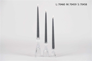 Kerzenständer, Dame Ø6.5x H20cm, glas