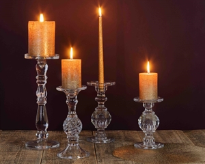 Kerzenständer, Nid dabeille Ø11.5x H19cm, glas
