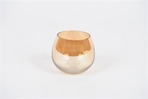 Windlicht, Votiv Ø9x H10cm, gold-glanz Windlicht, Votiv Ø9x H10cm, gold-glanz