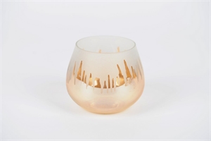 Windlicht, Votiv Ø10x H12cm, gold-glanz Windlicht, Votiv Ø10x H12cm, gold-glanz