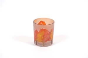Windlicht, Herbstwald Ø7x H8cm, orange Windlicht, Herbstwald Ø7x H8cm, orange