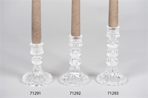 Kerzenständer, Crinoline Ø8x H15cm, glas