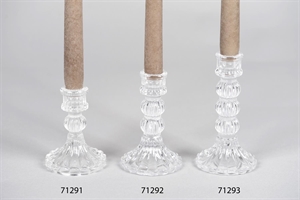 Kerzenständer, Crinoline Ø8x H15cm, glas Kerzenständer, Crinoline Ø8x H15cm, glas