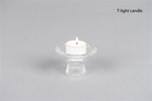 Kerzenständer, Ruffles Ø7.4x H5cm, glas Kerzenständer, Ruffles Ø7.4x H5cm, glas
