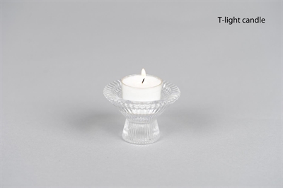 Kerzenständer, Ruffles Ø7.4x H5cm, glas