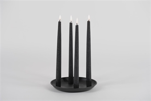 Kerzenständer, Metall Ø21x H3.5cm, black