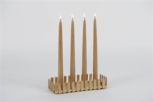Kerzenständer, Metall L26x 11x H5cm, messing