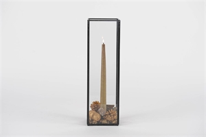 Vitrine, L12x 12x H40cm, burn antik Vitrine, L12x 12x H40cm, burn antik